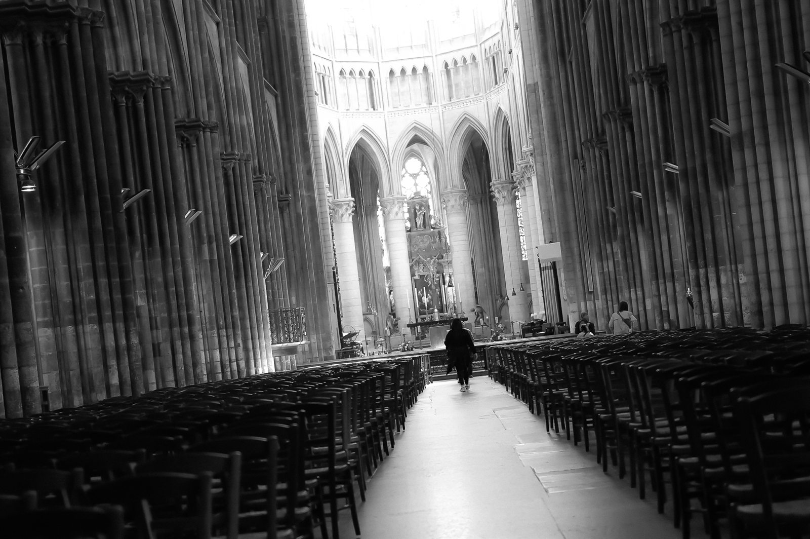 Rouen, photographie de rue en noir et blanc