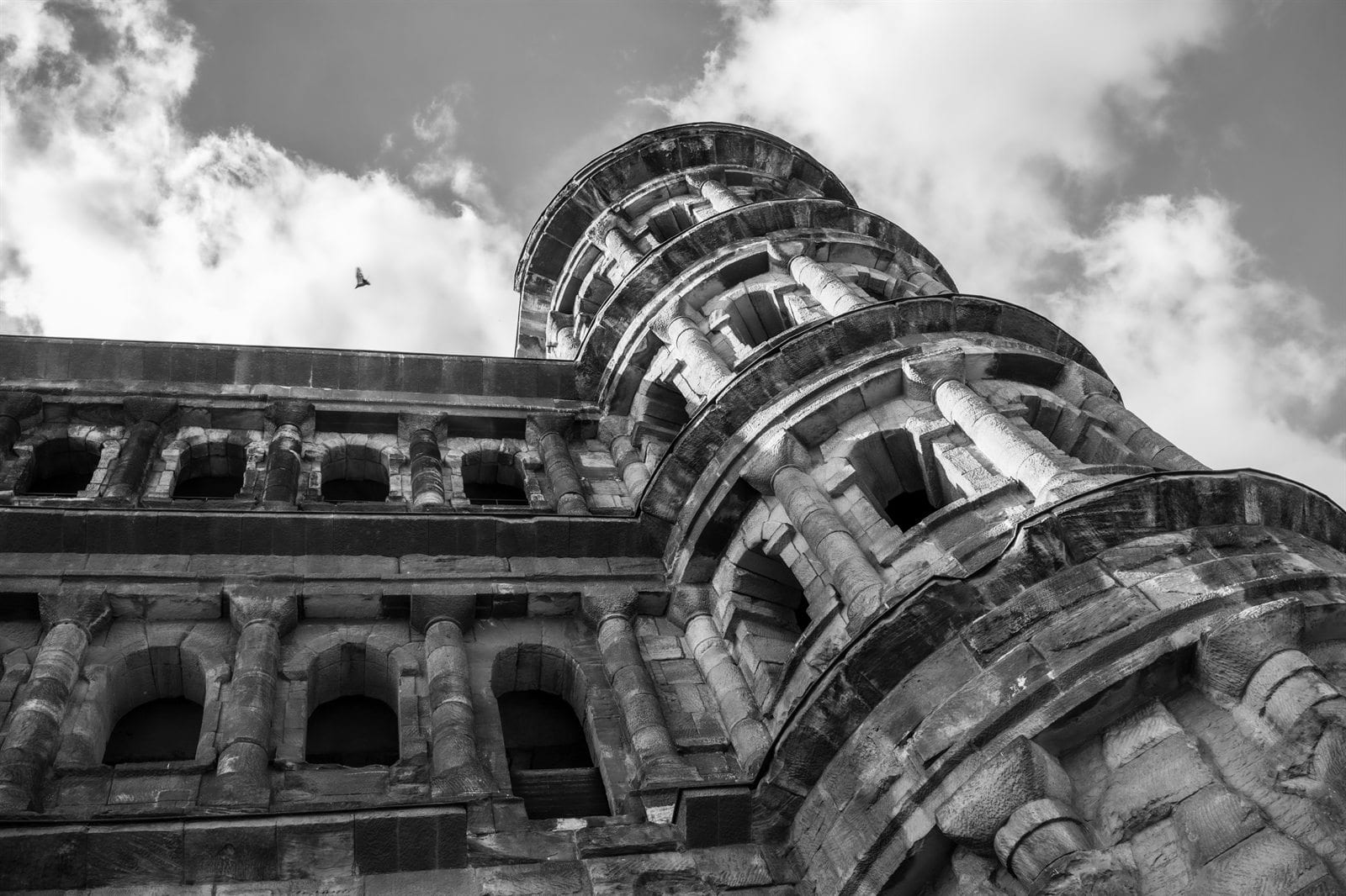 Trier et la vallee de la Moselle, en noir et blanc