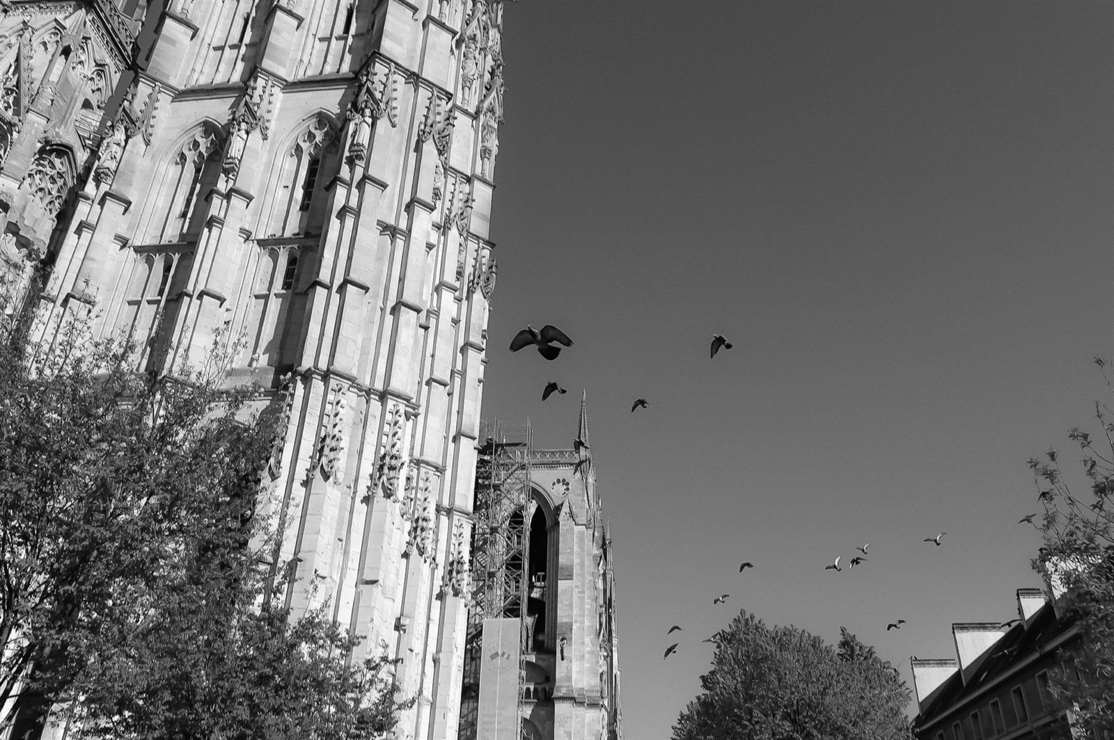 Rouen, photographie de rue en noir et blanc