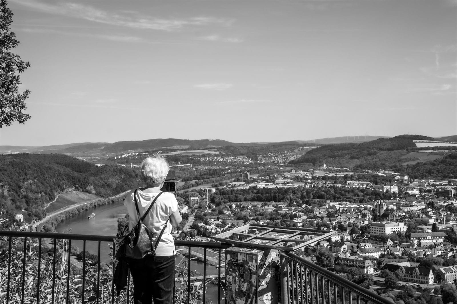 Trier et la vallee de la Moselle, en noir et blanc
